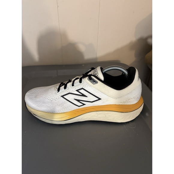 New Balance Fresh Foam X 860 V14 M Size 9.5 White Orange Running Shoes Sneakers - Picture 6 of 8